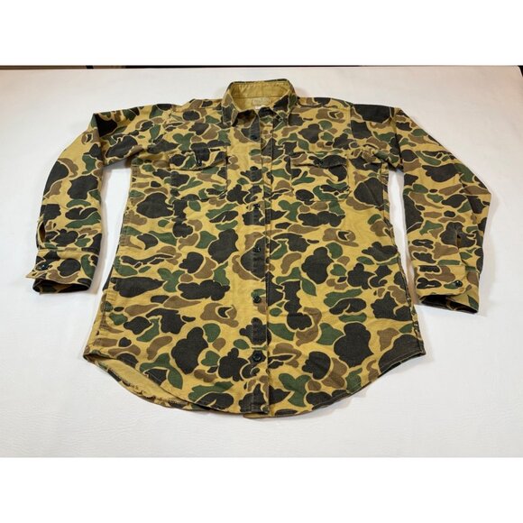Vintage Deerskin Mens Camouflage Button-Up Long-Sleeve Hunting (HH83) - Picture 1 of 8